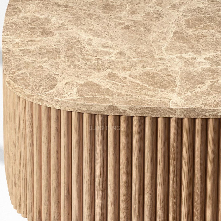 Holland Oak Wood & Stone Coffee Table