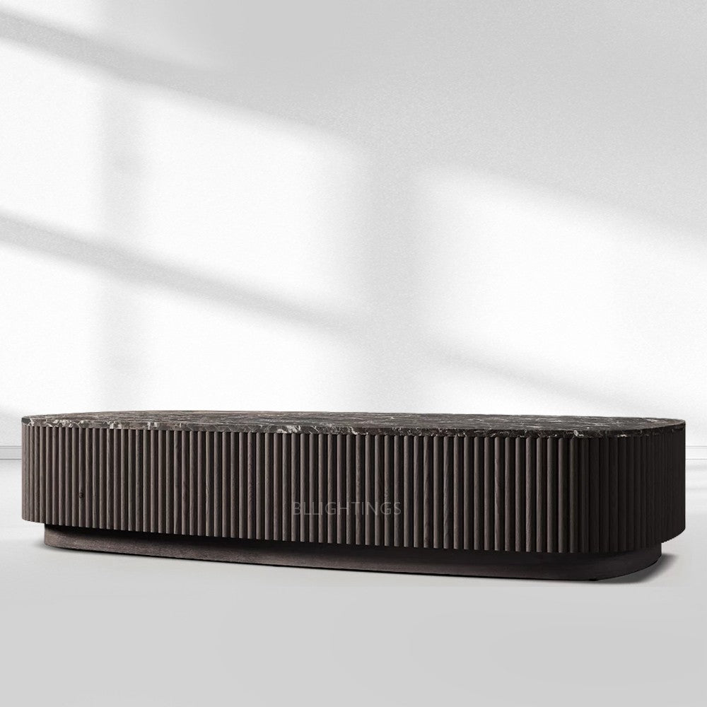 Holland Oak Wood & Stone Coffee Table