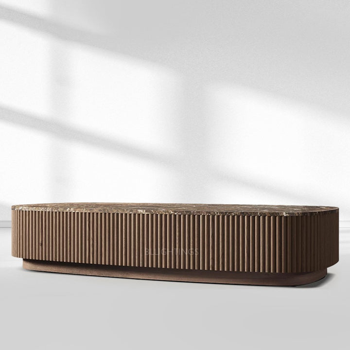 Holland Oak Wood & Stone Coffee Table