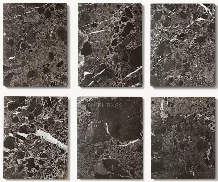 Holland Oak Wood & Stone Round Coffee Table