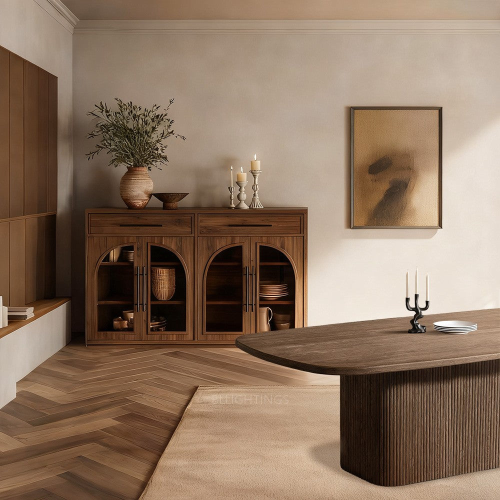 Holland Pedestal Rectangular Wood Dining Table