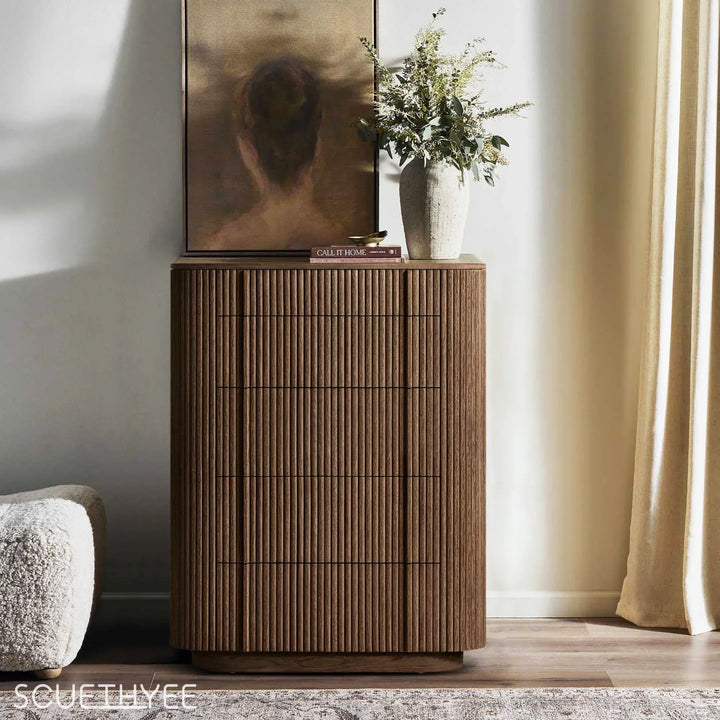 Holland Modern Cabinet 5-Drawer Narrow Dresser
