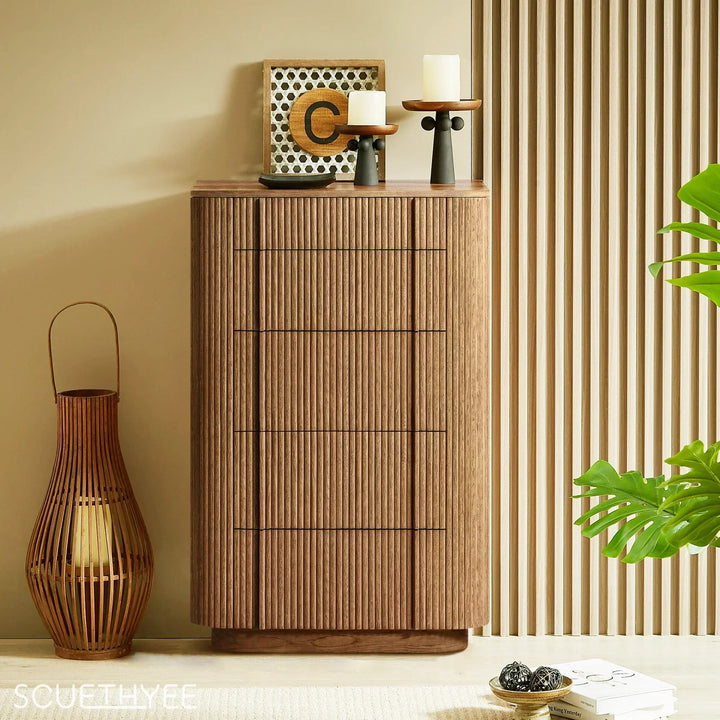 Holland Modern Cabinet 5-Drawer Narrow Dresser