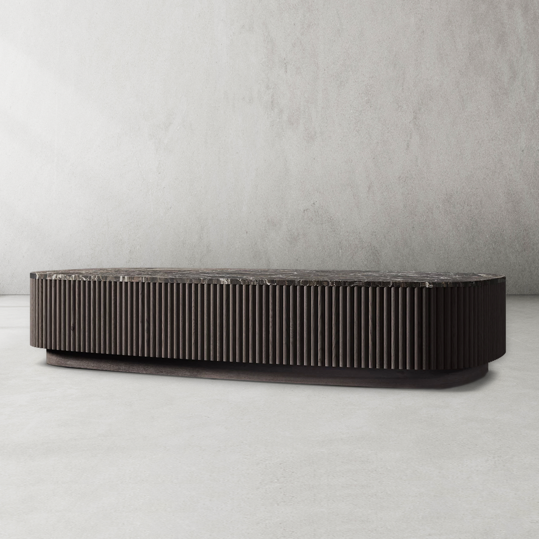 Holland Oak Wood & Stone Coffee Table