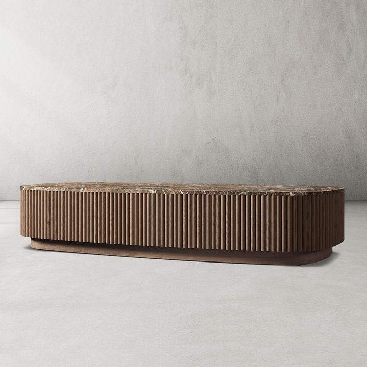 Holland Oak Wood & Stone Coffee Table