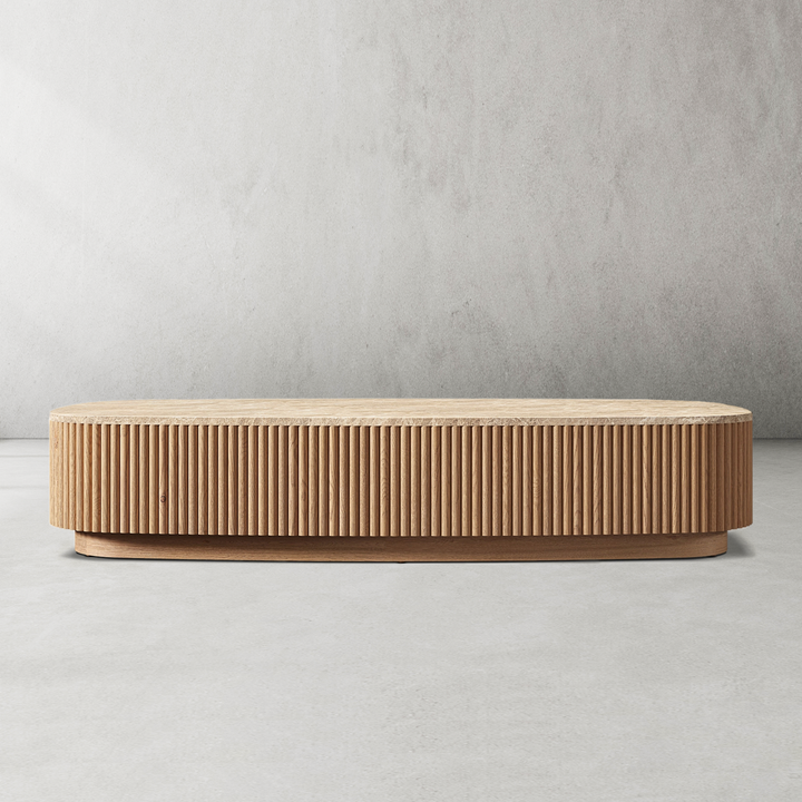 Holland Oak Wood & Stone Coffee Table