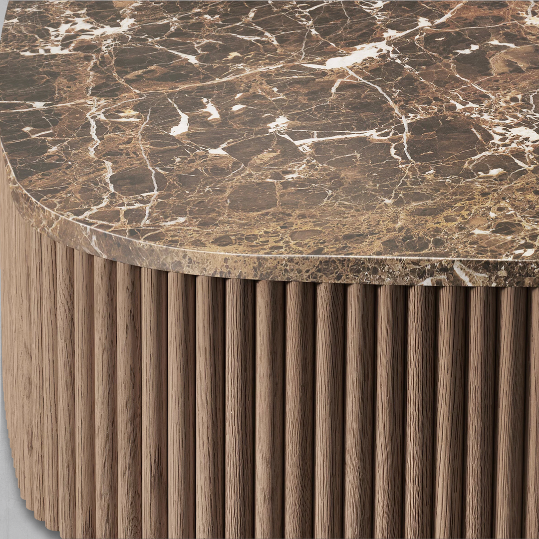 Holland Oak Wood & Stone Coffee Table