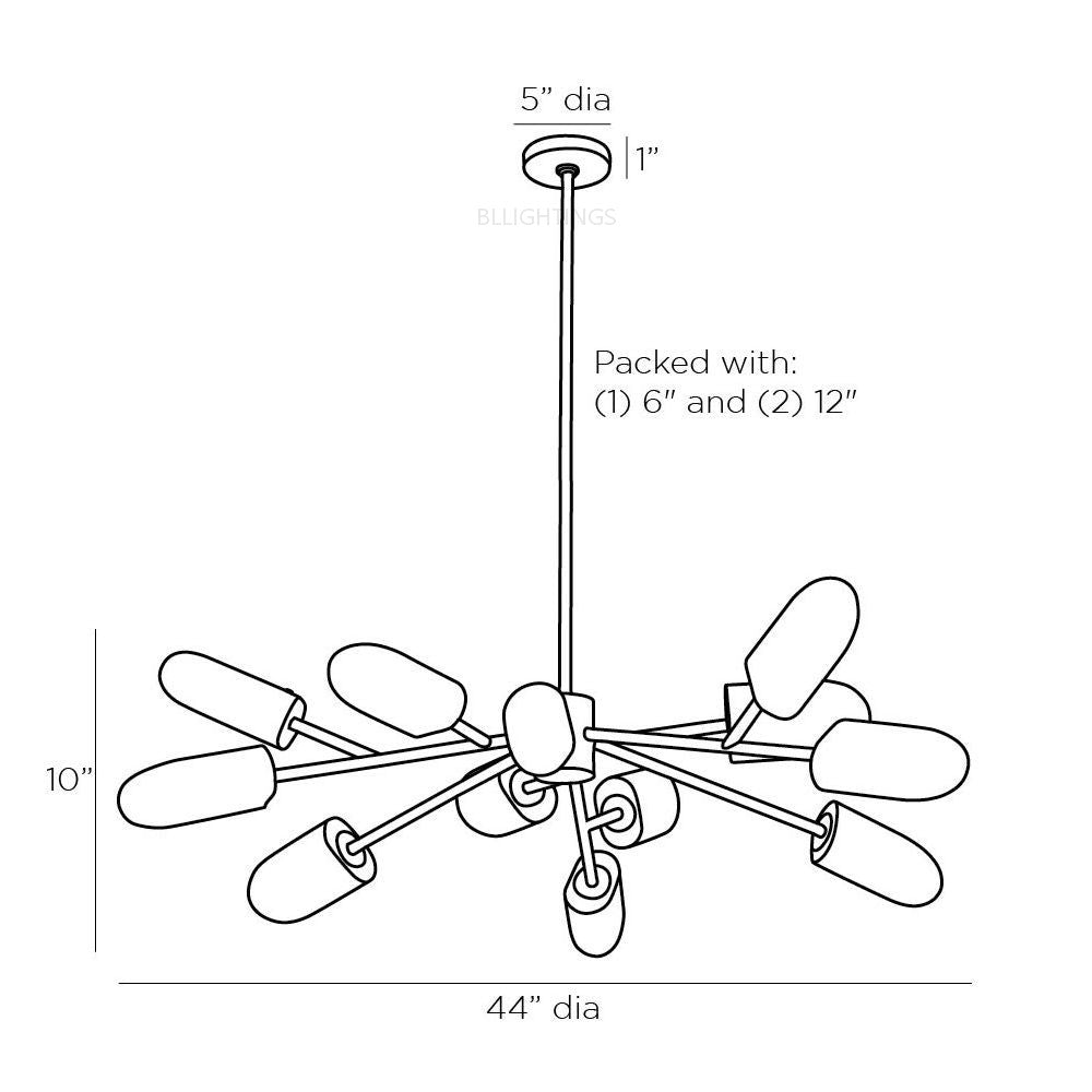 Javed Crystal Round Chandelier 44"