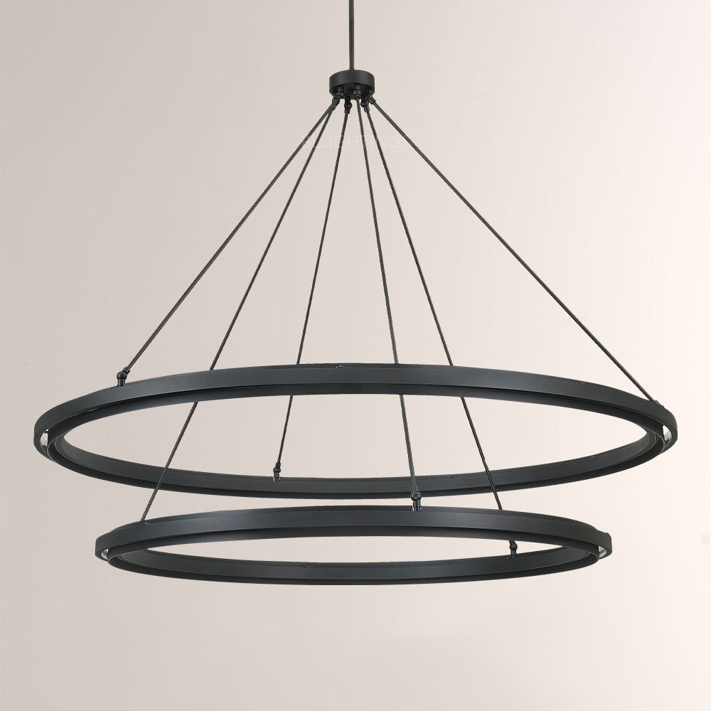 Joyce 2-Tier Round  Living Room Chandelier 60"