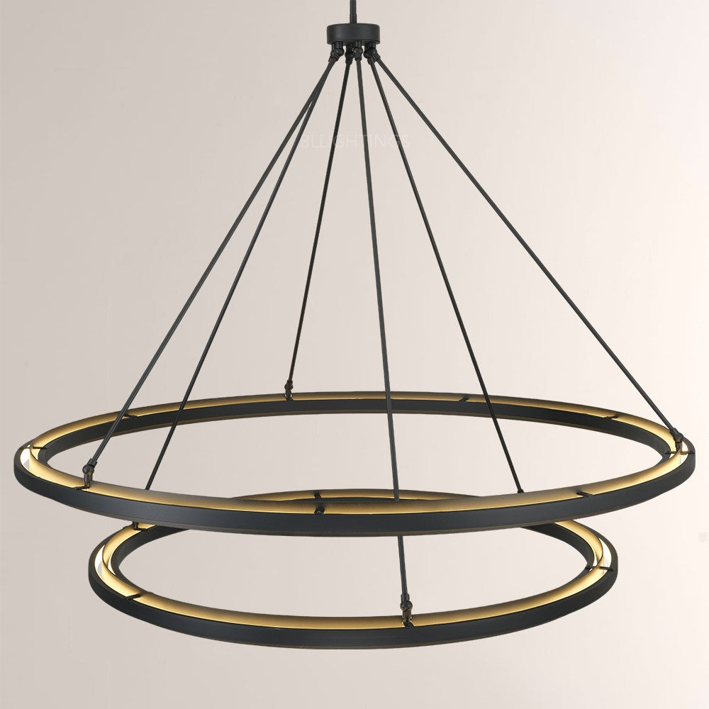 Joyce 2-Tier Round  Living Room Chandelier 60"