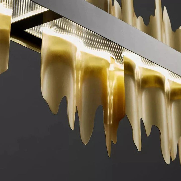 Elvira Modern Sculpture Linear  Dining Room Chandelier