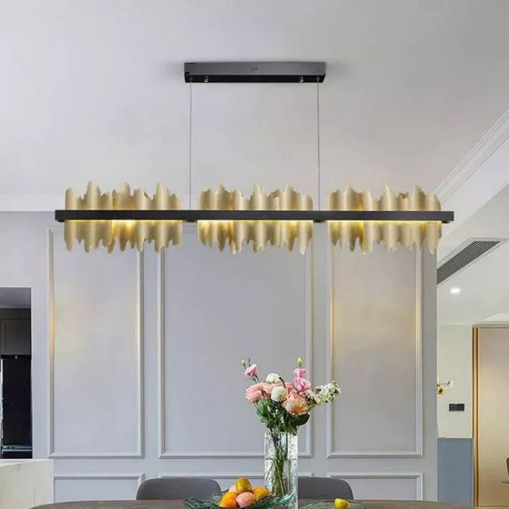 Elvira Modern Sculpture Linear  Dining Room Chandelier