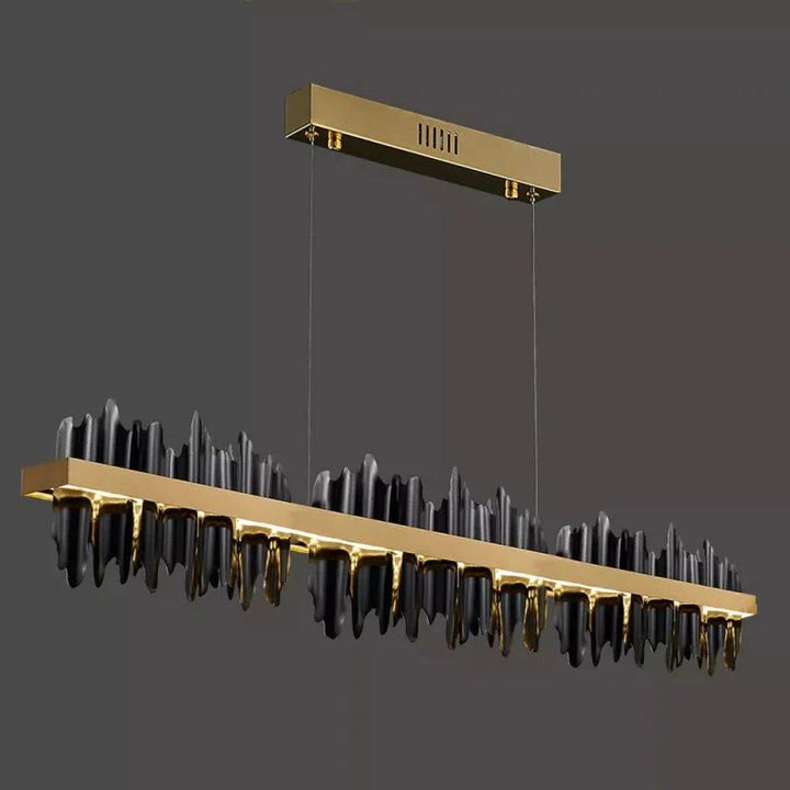 Elvira Modern Sculpture Linear  Dining Room Chandelier