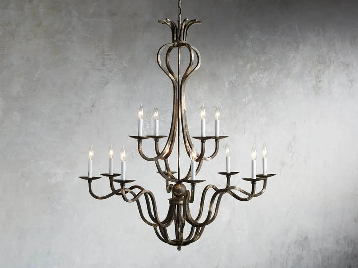 Kalie Crystal 12 Lights Pendant 42"
