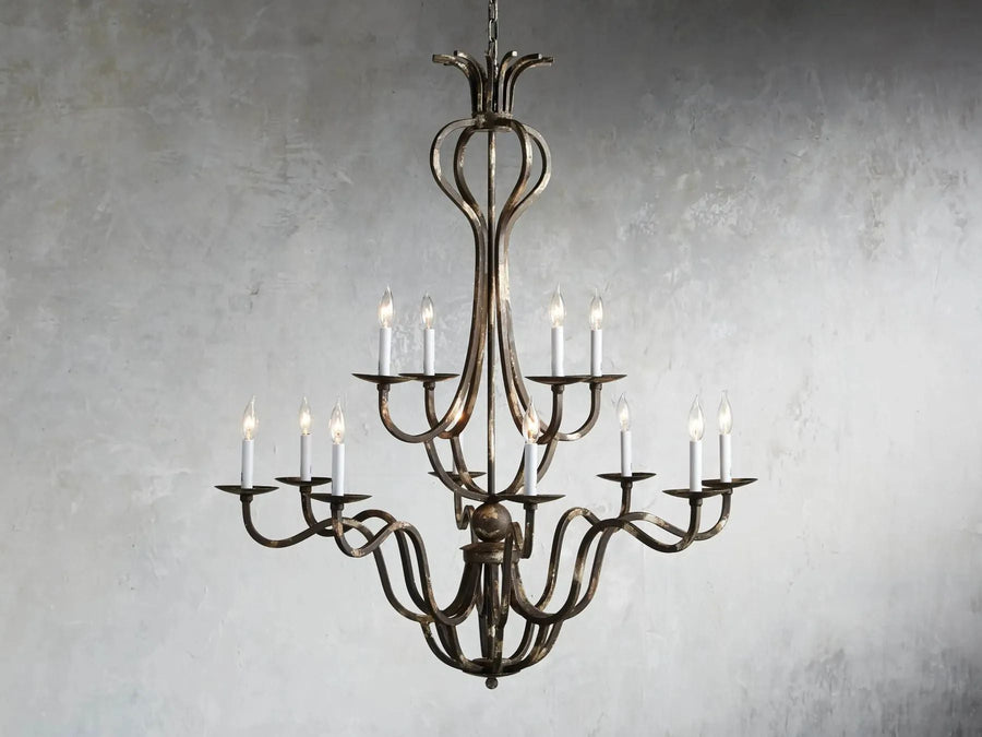 Kalie Crystal 12 Lights Pendant 42"