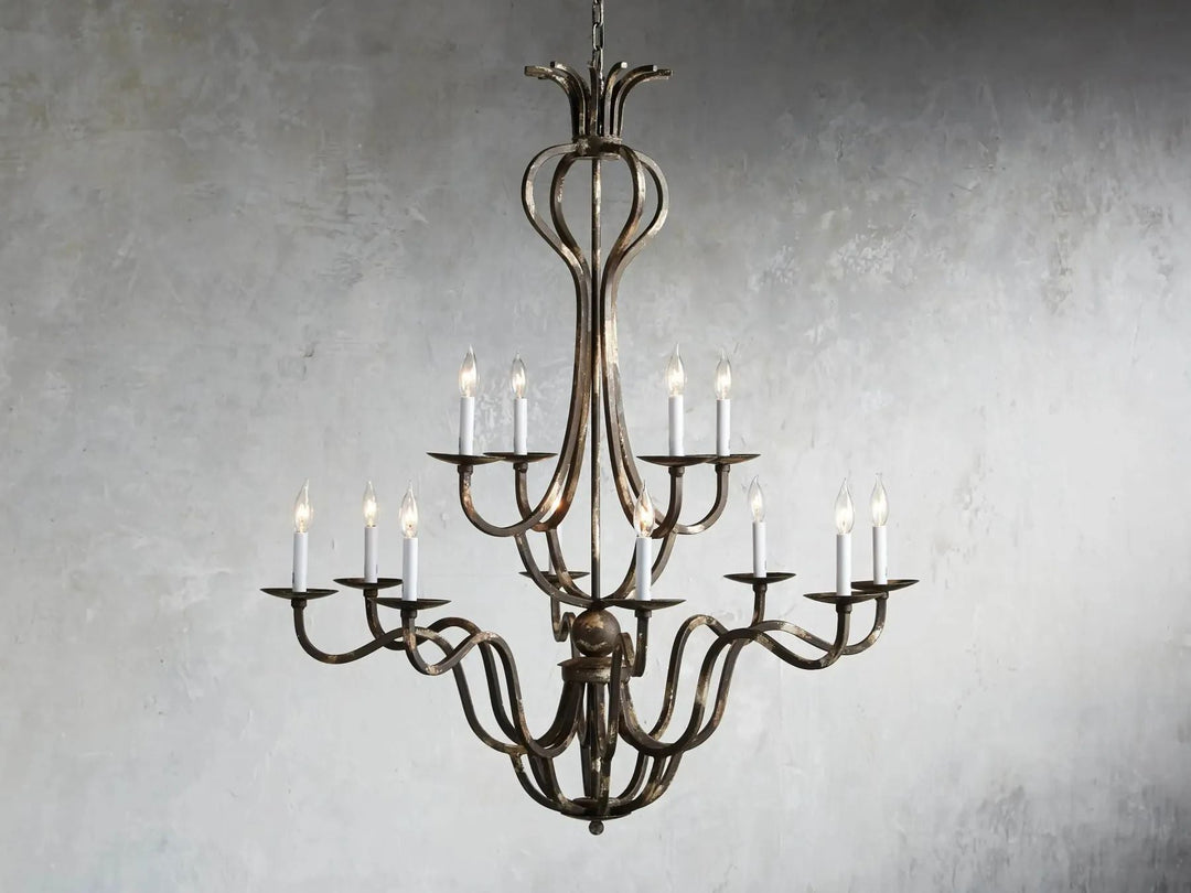 Kalie Crystal 12 Lights Pendant 42"