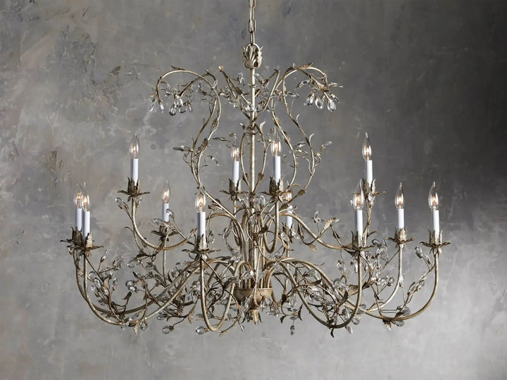 Kalie Crystal 12 Lights Pendant 46"