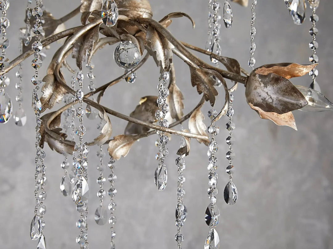 Kalie Crystal Round Chandelier  40" D- Silver