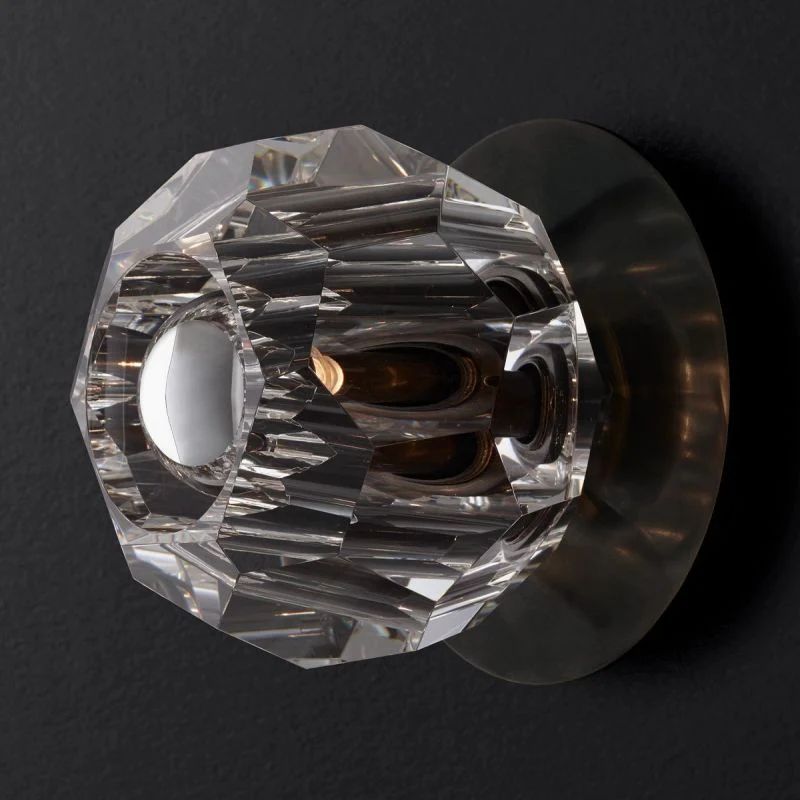 Kristina Clear Glass Petite Bedroom Wall Sconce