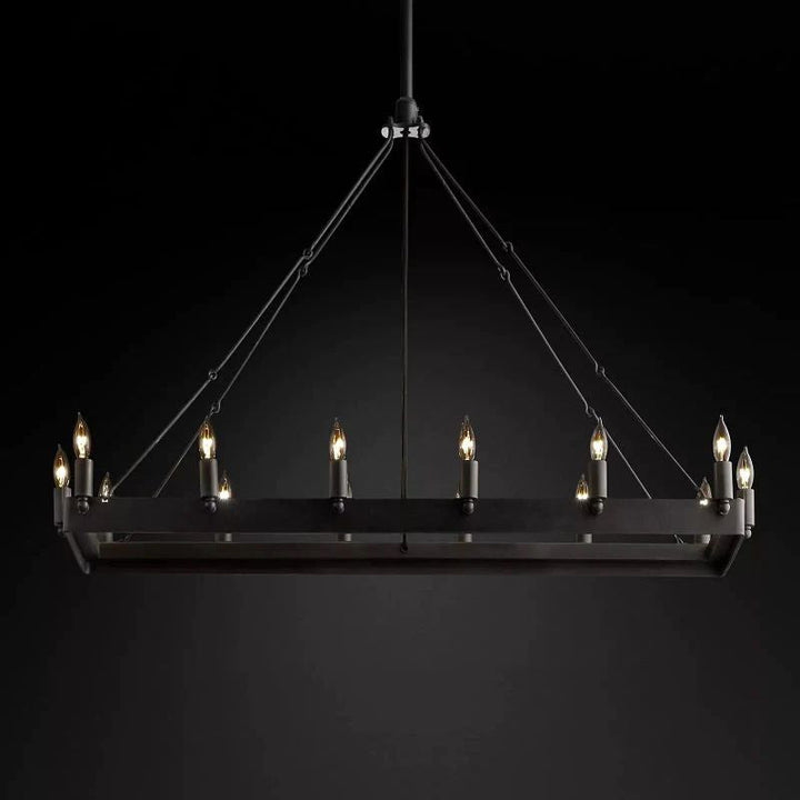 Lalania Vintage Candelabra Rectangular Chandelier
