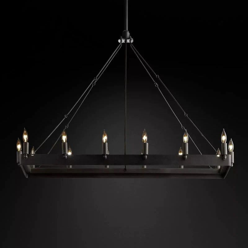 Lalania Vintage Candelabra Rectangular Chandelier