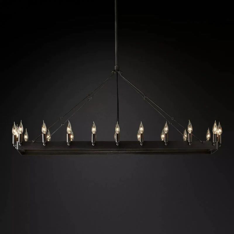 Lalania Vintage Candelabra Rectangular Chandelier
