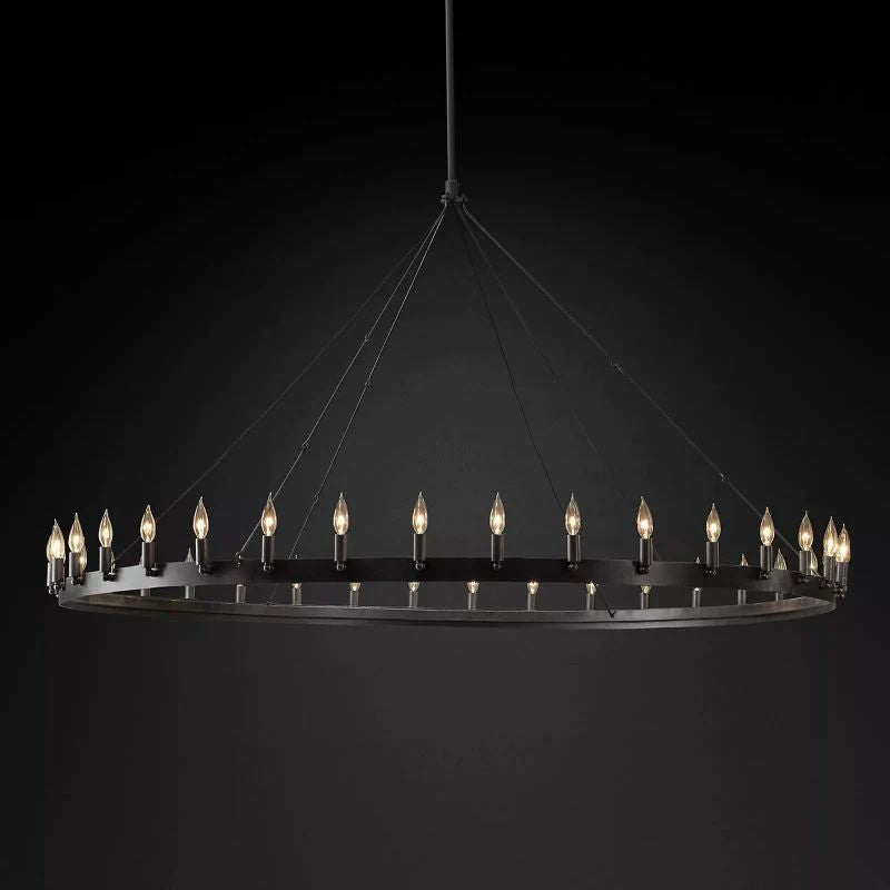 Lalania Vintage Candelabra Round Chandelier