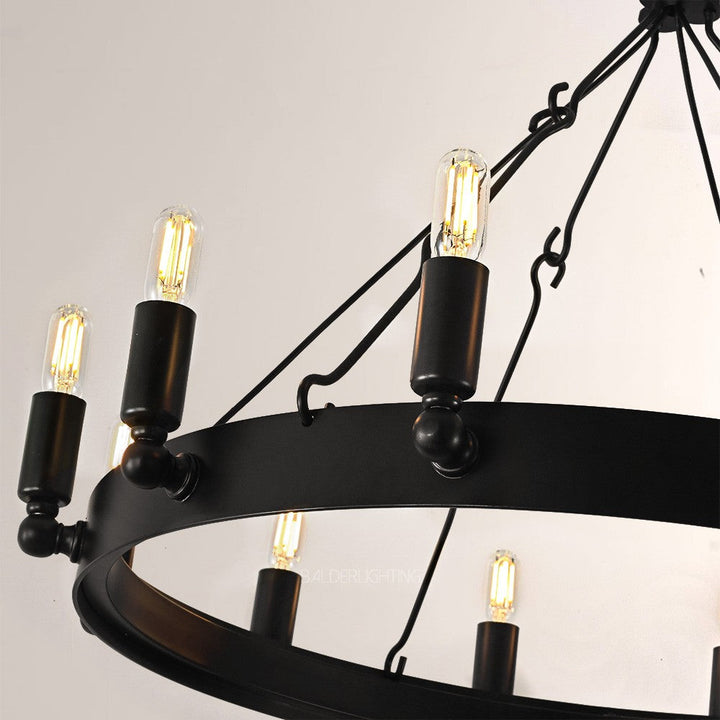 Lalania Vintage Filament Round Chandelier 26"