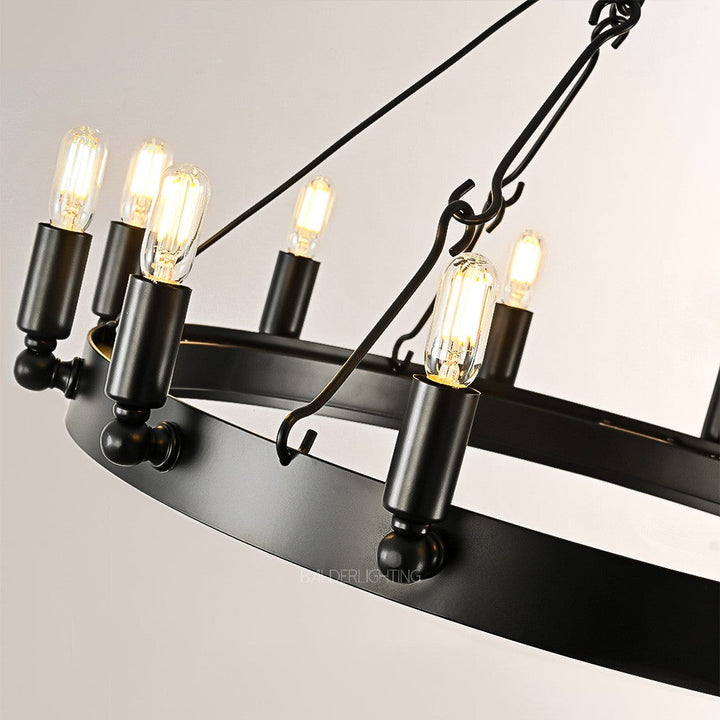 Lalania Vintage Filament Round Chandelier 26"