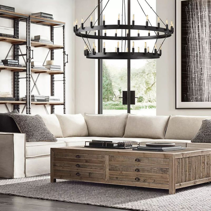 Lalania Vintage Filament 2-Tier Chandelier
