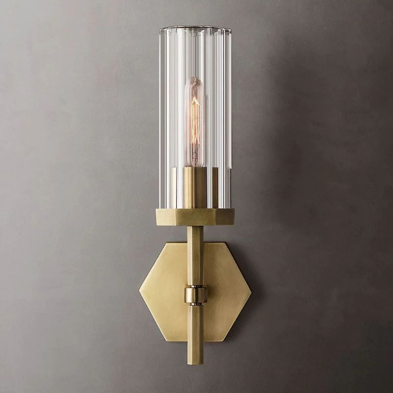 Lambert Hexagonal Short Bathroom Wall Sconce