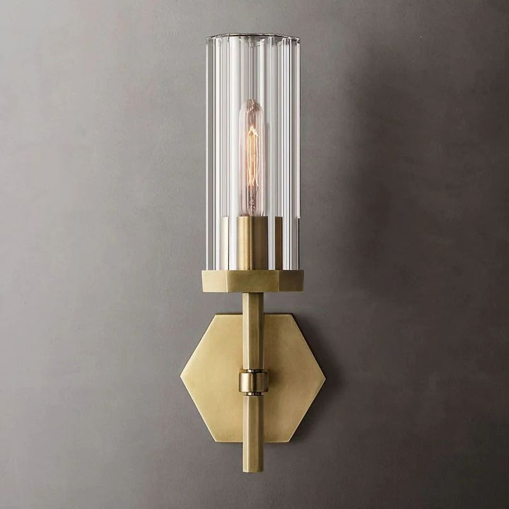 Lambert Hexagonal Short Bathroom Wall Sconce