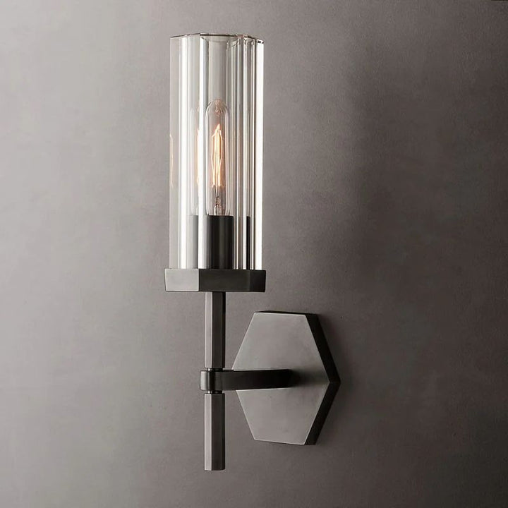 Lambert Hexagonal Short Bathroom Wall Sconce