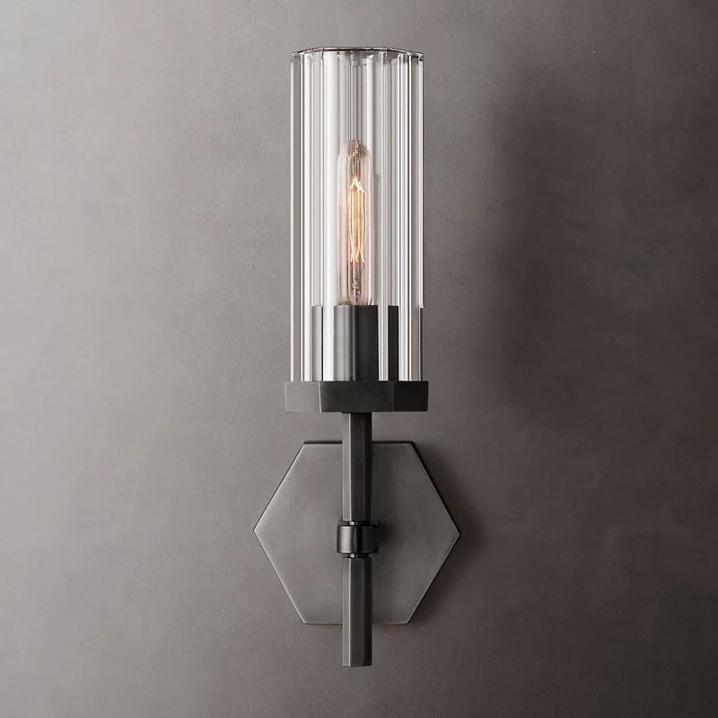 Lambert Hexagonal Short Bathroom Wall Sconce