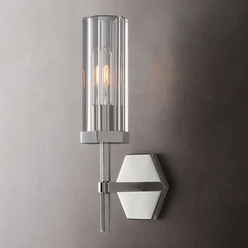Lambert Hexagonal Short Bathroom Wall Sconce