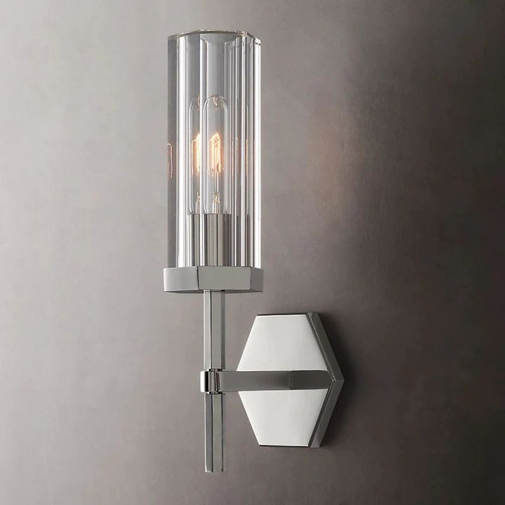 Lambert Hexagonal Short Bathroom Wall Sconce