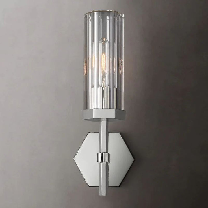 Lambert Hexagonal Short Bathroom Wall Sconce