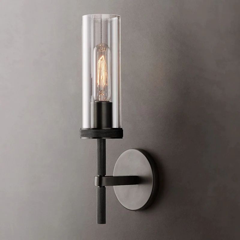Lambert Round Short Bathroom Wall Sconce