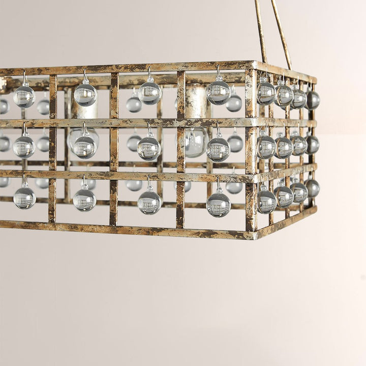 Lana Cage Rectangular Chandelier 41"