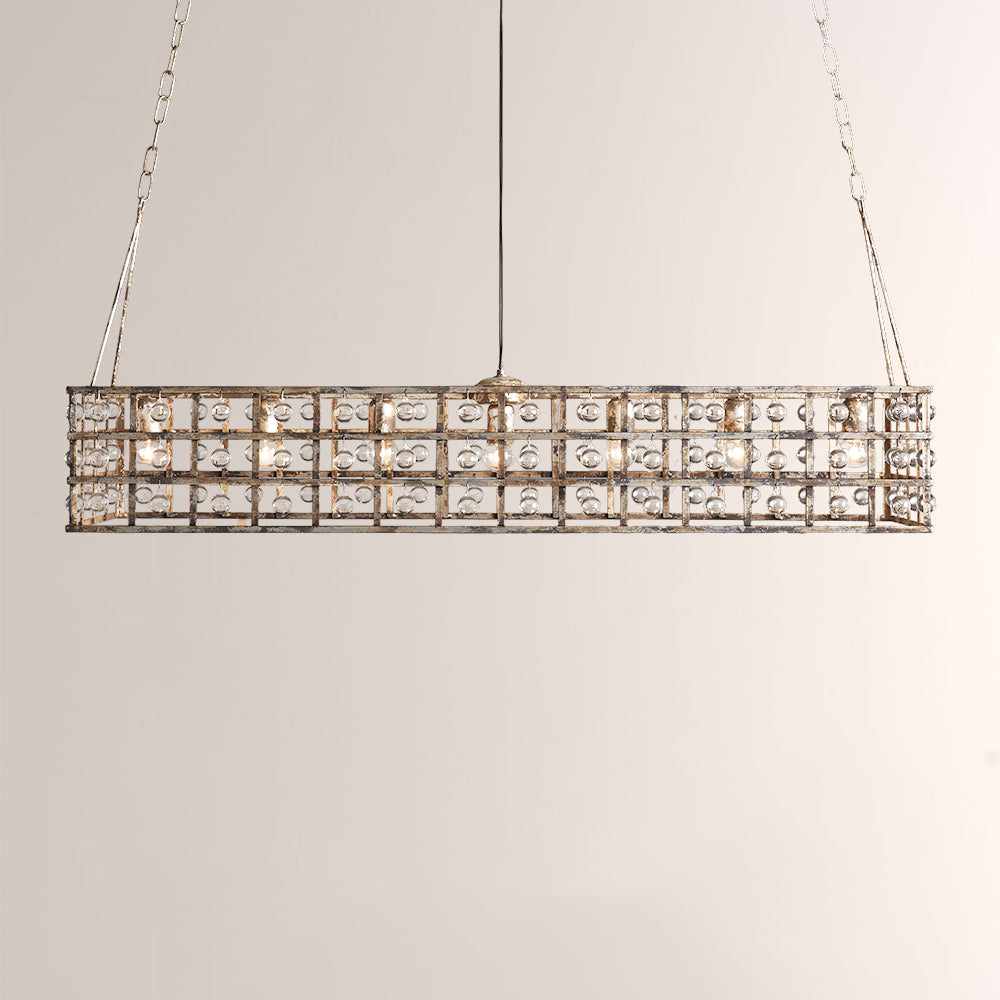 Lana Cage Rectangular Chandelier 50"