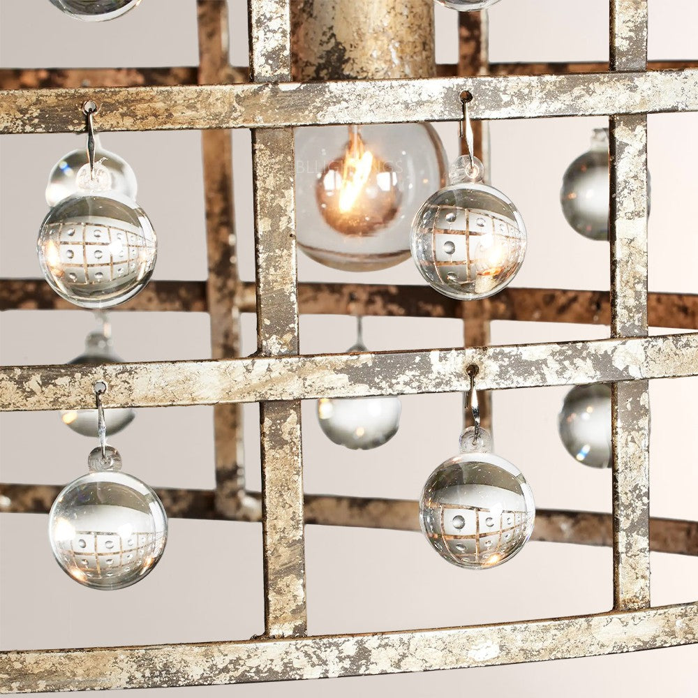 Lana Cage Rectangular Chandelier 50"