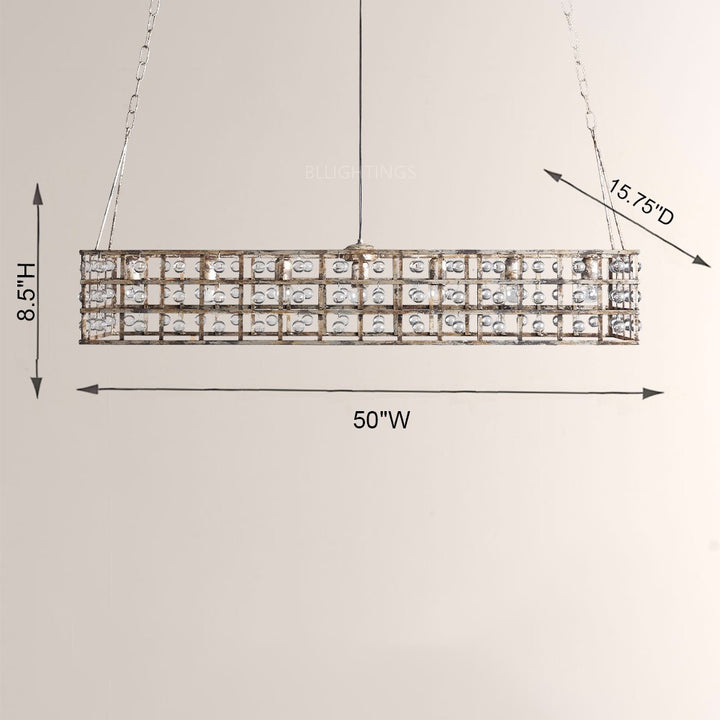 Lana Cage Rectangular Chandelier 50"