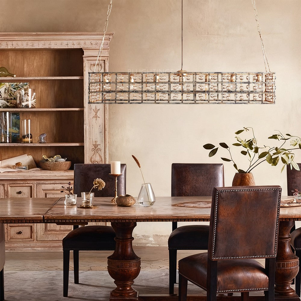 Lana Cage Rectangular Chandelier 50"