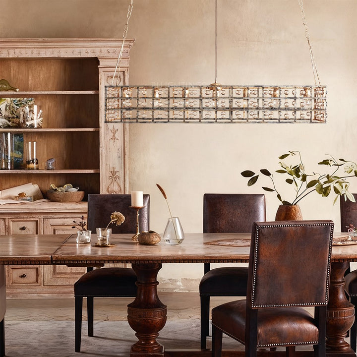 Lana Cage Rectangular Chandelier 50"