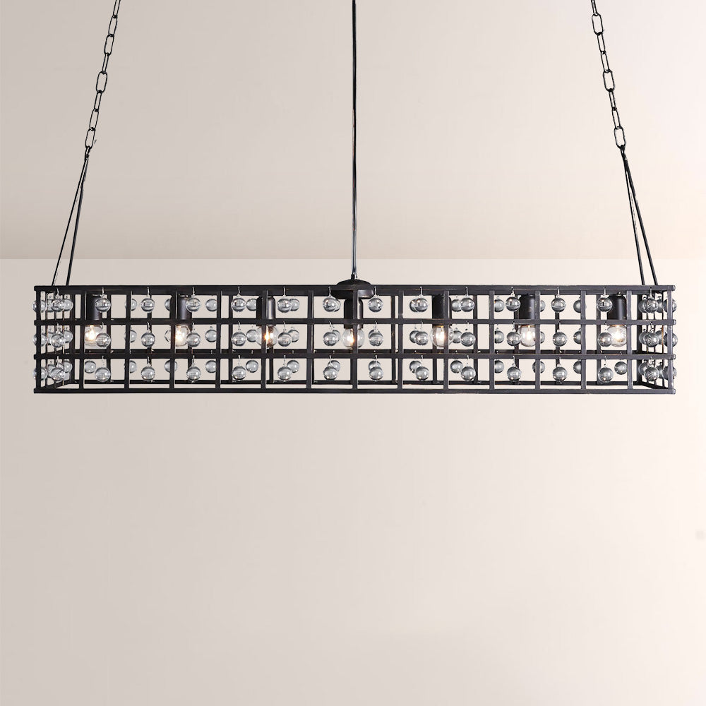 Lana Cage Rectangular Chandelier 50"