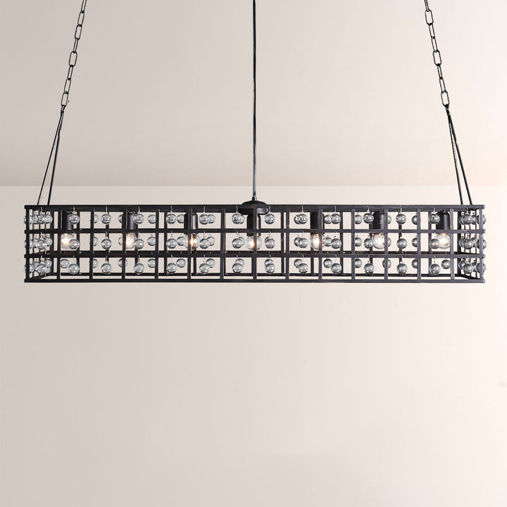 Lana Cage Rectangular Chandelier 50"