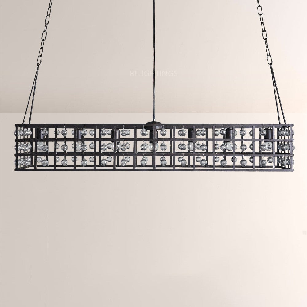 Lana Cage Rectangular Chandelier 50"