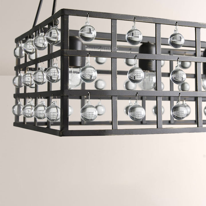 Lana Cage Rectangular Chandelier 50"