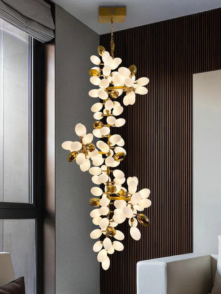 Large Branch Grape Copper Chandelier