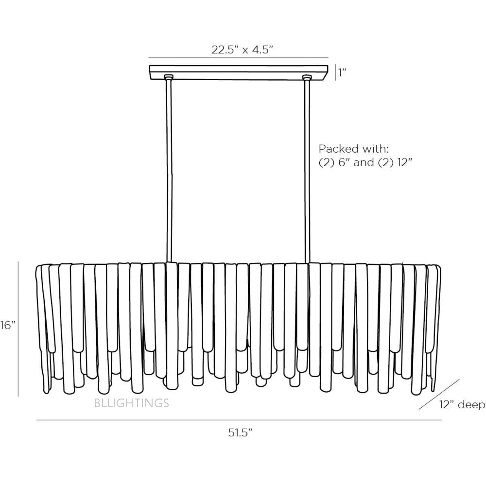 Leillie Linear Chandelier 51.5"